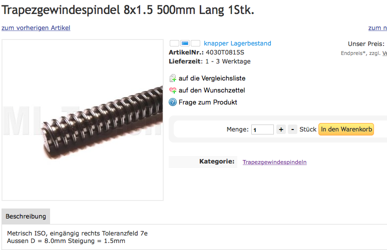 ml-tec Trapezgewindestangen